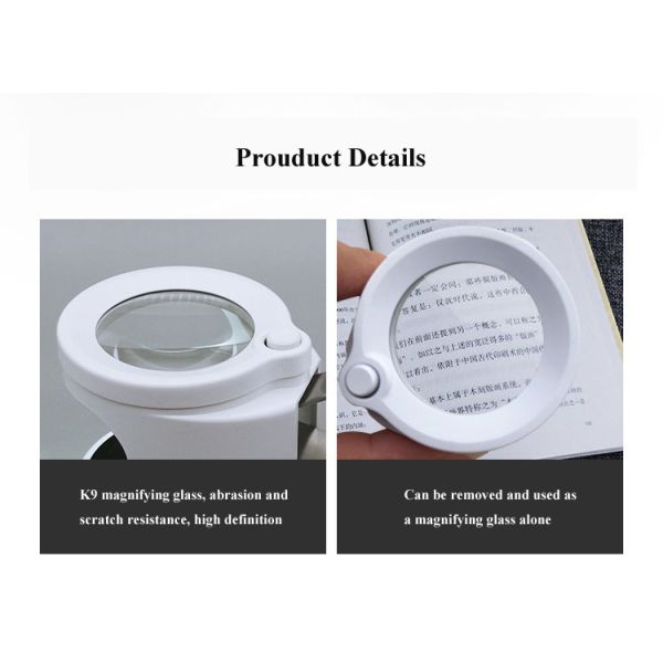 Elderly Friendly LED Nailclipper Magnifier Anti Shake LED Illuminated for Nail Trimming & Visually Impaired Reading