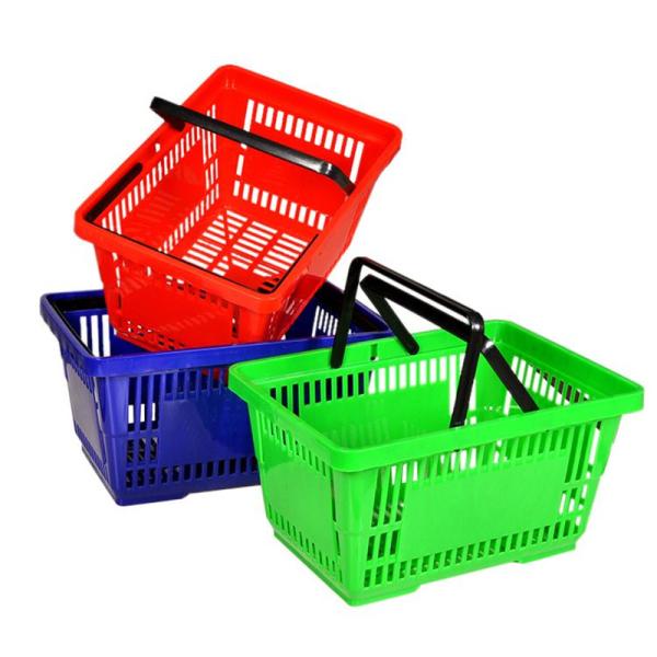 20ltr Small Plastic Handheld Shopping Baskets For Grocery Supermarket 430MM 300MM