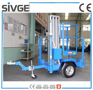 Trailer Type Mobile Work Platform , 6 Meter Aluminum Self Propelled Manlift