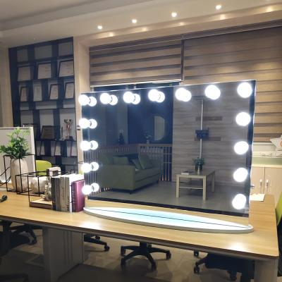 Espelho iluminado de Hollywood ajustável para maquiagem Vanity 10-24 lâmpadas Alumínio Quadro