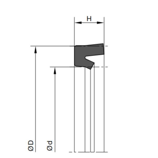 PNEUMATIC CYLINDER SEALING ROD SEAL C1 C2 VITON MATERIAL,C1 0074 V3664 HIGH TEMPERATURE RESISTANCE
