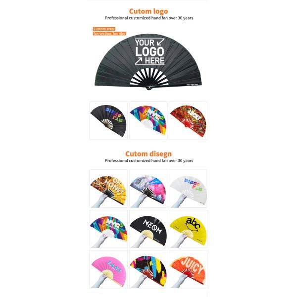 Ultimate Performance 33cm Clack Fan Globally Recognized Handheld Bamboo Fabric Painted Technique
