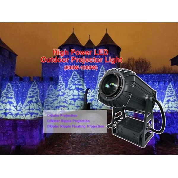 Advertising Outdoor 600w 1000 Watt LED Logo Gobo Ocean Water Wave Projection Light  Gobo Projector