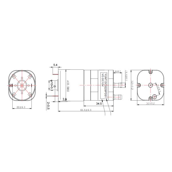 Diaphragm Pump DC Air Compressor Motor 12V 20PSI Ball Bearings
