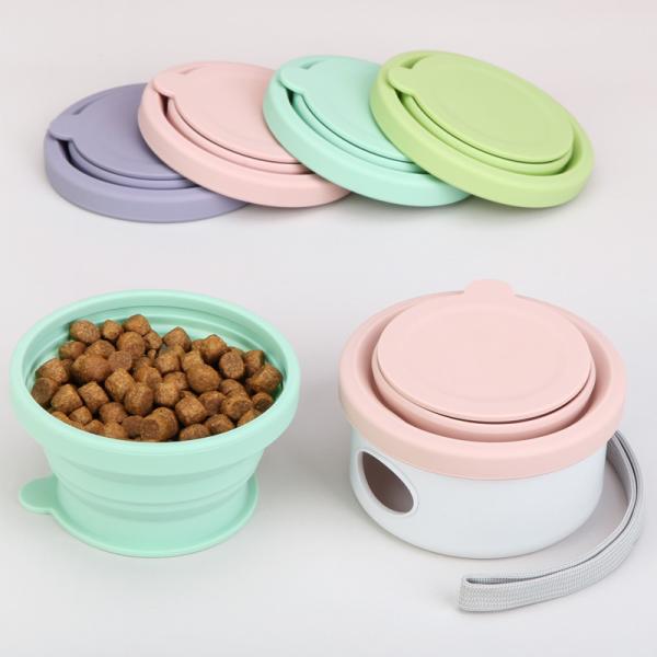 150ml Silicone Collapsible Dog Bowl OEM ODM Fold Up Dog Bowl Pet Feeder