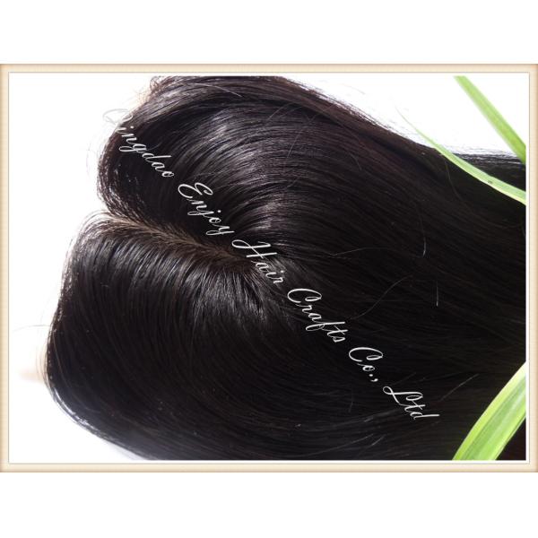 Silk top closure 4''x4'' peruvian virgin hair natural color,straight 10''-24''middle part