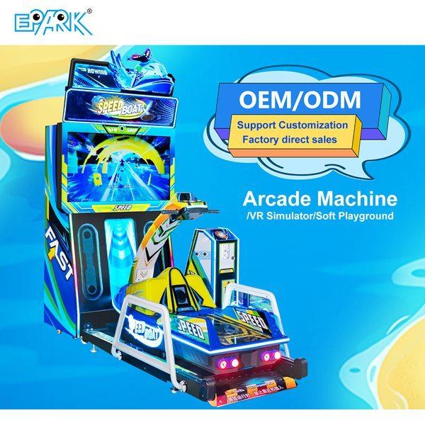 New Design Indoor Recreational Sports Arcade  Simulator Coin Operated Games Speed Boat