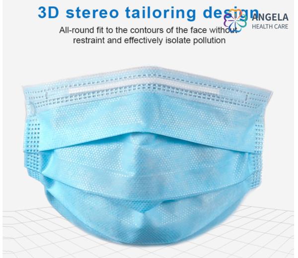 Wholesale Stock Lot 3 Ply Ffp2 Non Woven Disposable Medical Surgical Face Mask / Facial Protective Masks / Facemask FDA