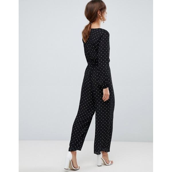 OEM hot sale long sleeve girls spot jumpsuit with wrap