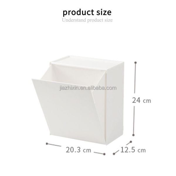 Toilet Side No Punching Hanging Garbage Storage Bathroom Wall Mounted Paper Boxs Stackable Clamshell Tissue Organizer Soap Bin
