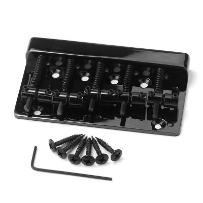 Premium Black Zinc Alloy Iron Bridge for 4-String Electric Bass Guitar