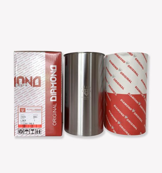 1-11261-248-0 Silver ISUZU Engine Parts Engine Cylinder Liner  For 6BG1-4 EX200-6 SH200A3