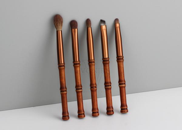A beleza Mini Travel Bamboo Makeup Brushes de Vonira ajustou-se com grupo do caso do armazenamento