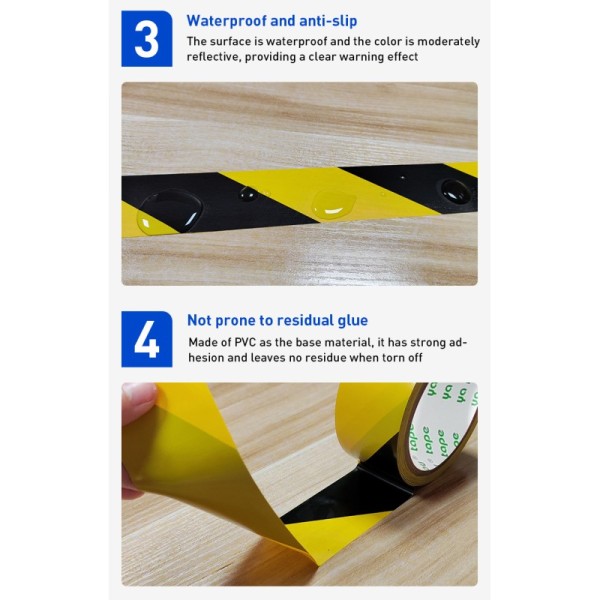 Scratch Proof Waterproof PVC Floor Tape Smooth Flat For Industrial Use