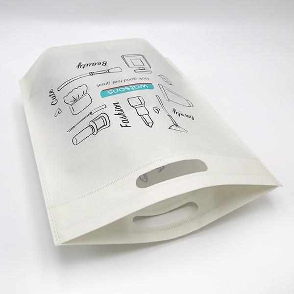 Die cut handle non woven carry bag hot sales eco d-cut reusable non woven bag