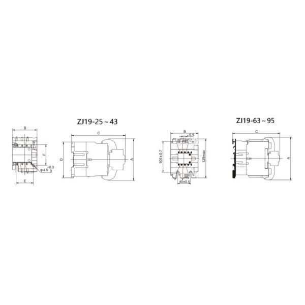 380V 3 Pole AC Contactor 32A 230V Coil Voltage Capacitor 110V DC Contactor 63A