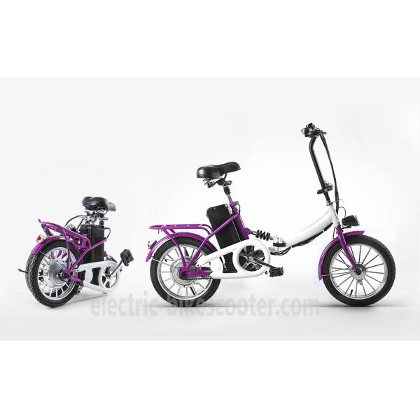 16 Inch Mini Pedal Assist Electric Folding Bike 24V 250W Aluminum Alloy