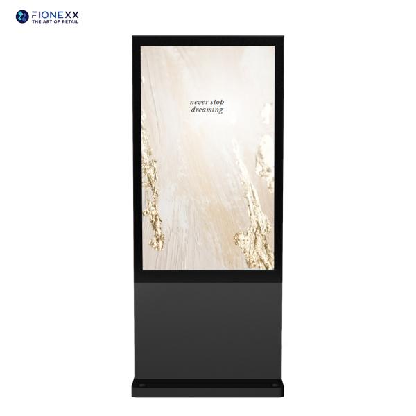 49-дюймовый черный Android уличный безвентиляторный вертикальный цифровой рекламный дисплей-тотем