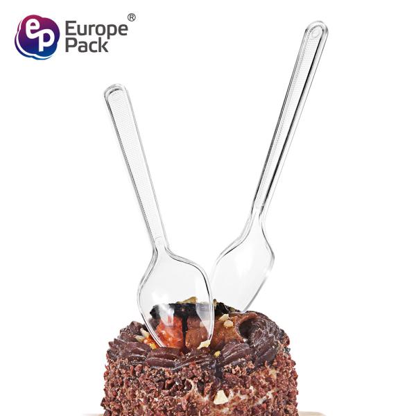 Eco friendly products disposable dessert cutlery clear plastic yogurt spoon