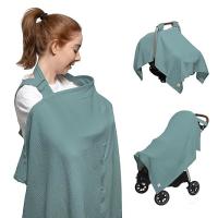 5-in-1 Muslin Nursing Cover up for Breastfeeding & Baby Car Seat Cover