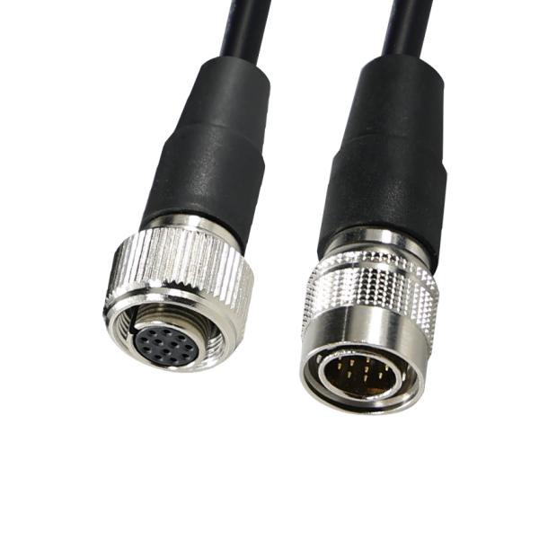 12-P Cables de conector circular de aviación de sexo masculino a femenino para equipos industriales o transmisión de señales