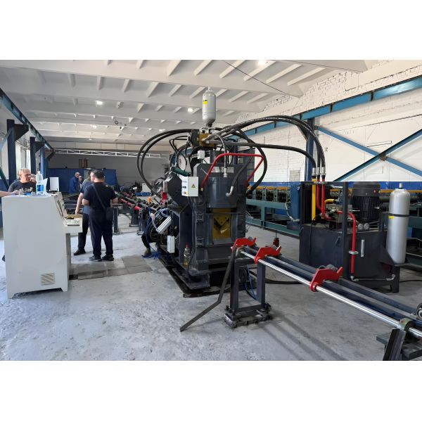 Power Tower Used Cnc Angle Steel Punching Shearing Machine Line With CNC Feeding Trolley