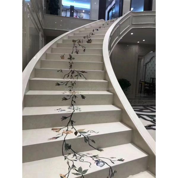 Modern Design Style Anti-Slip Beige Marble Staircase Carpet for Natural Stone Steps