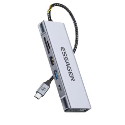8 In 1 M.2 SSD Interface Enclosure Port USB C Hub PD 100W Fast Charging For Laptop Expansion