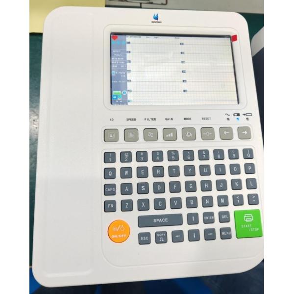 7" 12 Channel ECG Machine EKG Electrocardiograph Cardiac Monitoring Manual Auto