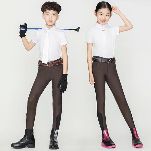 Children's Horse Riding Breeches Non Slip Anti Wear Knee Silicone Equestrian Pants