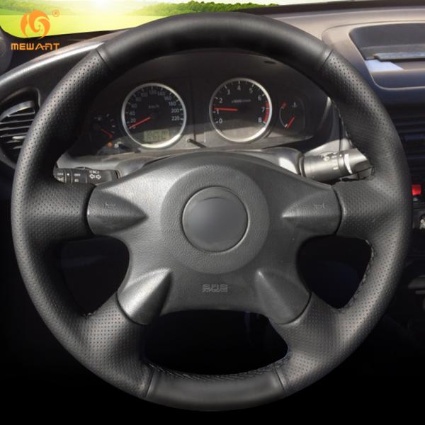 Custom Black Steering Wheel Cover for Nissan Tiida and Versa Note Easy Installation