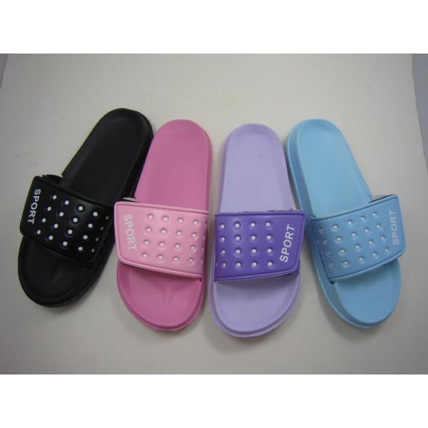 Ladies Breathable Flat Eva Material Slippers Upper With Velcro
