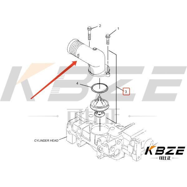 KBZE-CAT EXCAVATOR THERMOSTAT 82°C FITS 4133L503 4133L509 PERKINS ENGINE