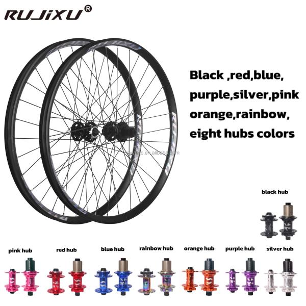 Aluminium Alloy 29er Mtb Wheelset Rainbow Mark BMX Disc Brake Black Ring