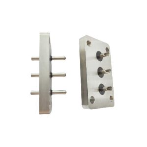 23.7mm Steel Pin with One Tapered End and Small Square Plate for Air Conditioner Compressor Sealing Terminal Plate
