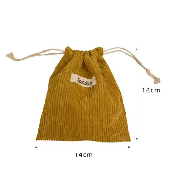 Customized Color Woven Label Storage Drawstring Fabric Packaging Bag for All Seasons