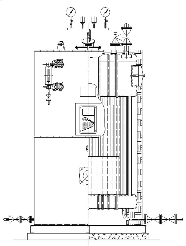200kg/H Vertical Natural Gas LPG Fire Tube Steam Boiler Stainless Steel Shell