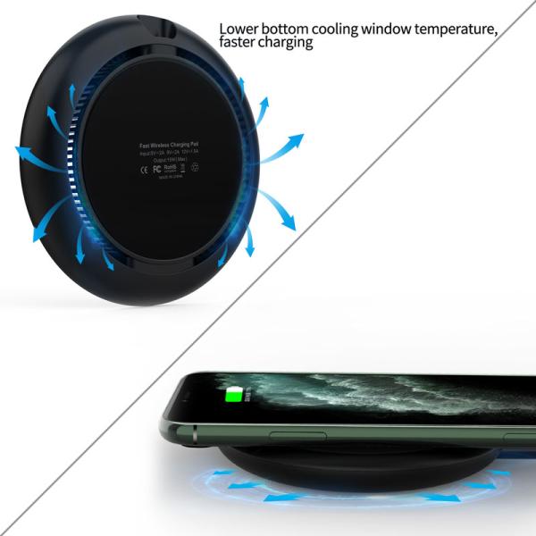 Desktop Dual Silicone cover Qi 15W Wireless Charging Pad