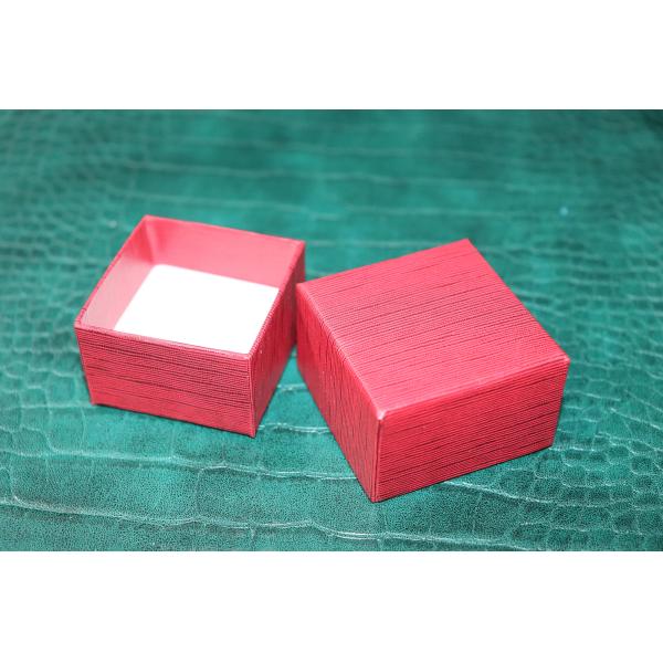 High quality Red color Paper Cardboard Ring Box  Customized Your Color and Logo-Global transportation