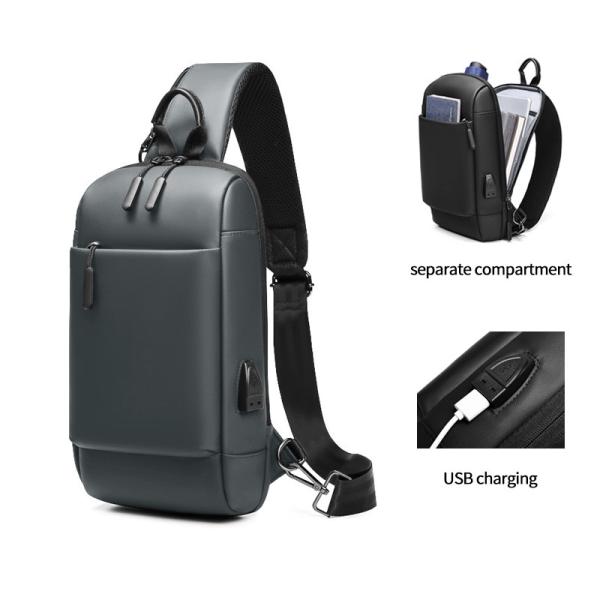 MingLu Anti Splash Fabric Men'S Single Strap Backpack Male Sling Bag