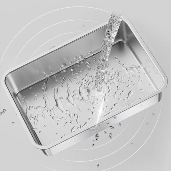 Boîte à litière en acier inoxydable pour chat à l'odeur étanche, poubelle à litière, bac à sable Produits propres 60*39*40 cm Acceptable OEM/ODM Pour les chats