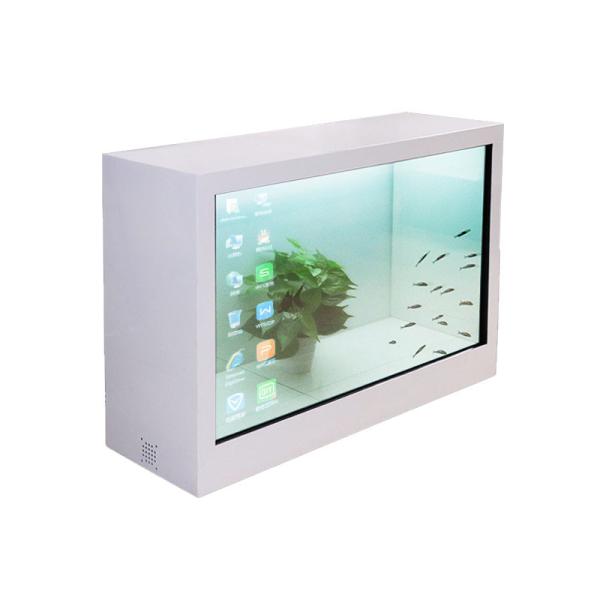Dual OS Interactive Clear Transparent LCD Screen Box With WiFi For Real Time Updates