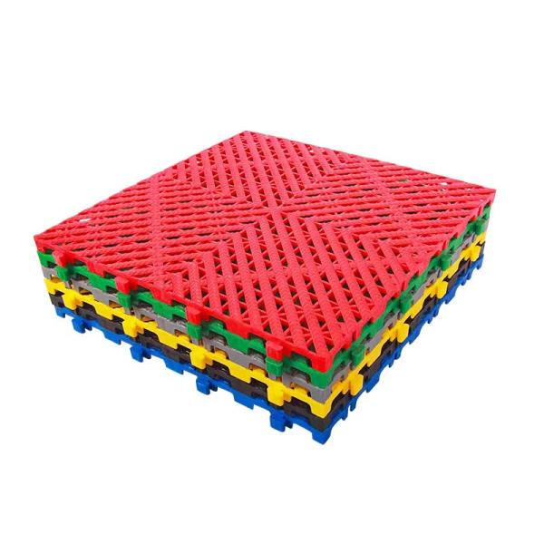 Rigid Interlocking Garage Floor Tiles for Car Detailing Shop Dirt Resistant Function
