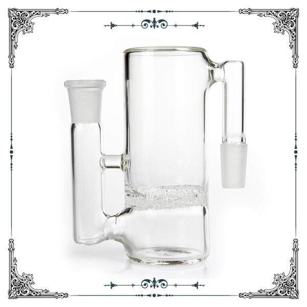 4.7 Inches Fritted Perc Glass Ashcatchers 90 Degree For Glass Bong Hookah Ashcatcher