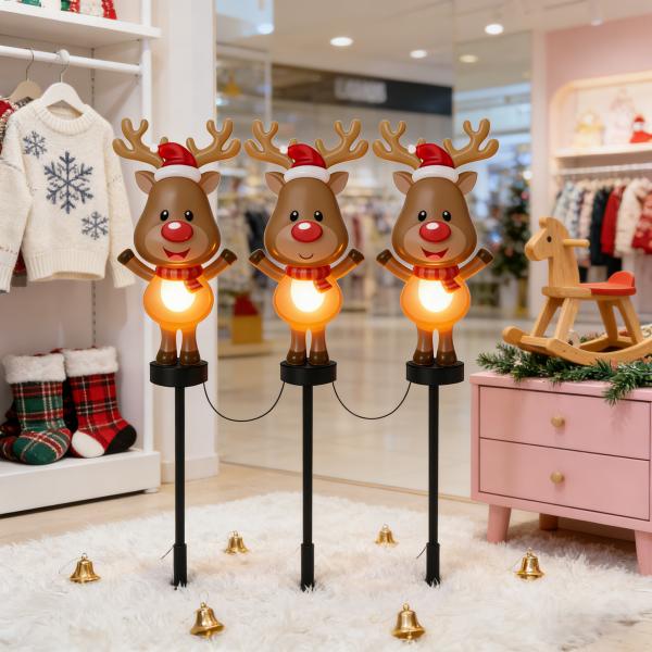45cm Height Christmas Ground Stake Lights with IP65 Waterproof and Energy-Saving LED for Outdoor Holiday Decor