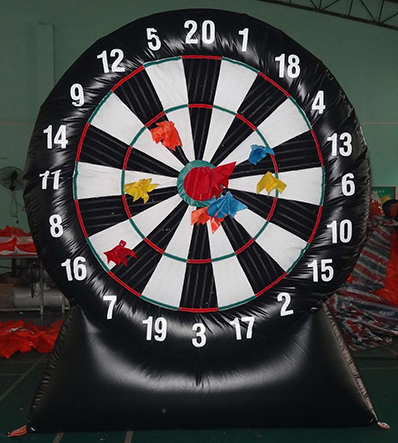 Giant Inflatable Football Dart Board Outdoor Sports Games Black And White Color