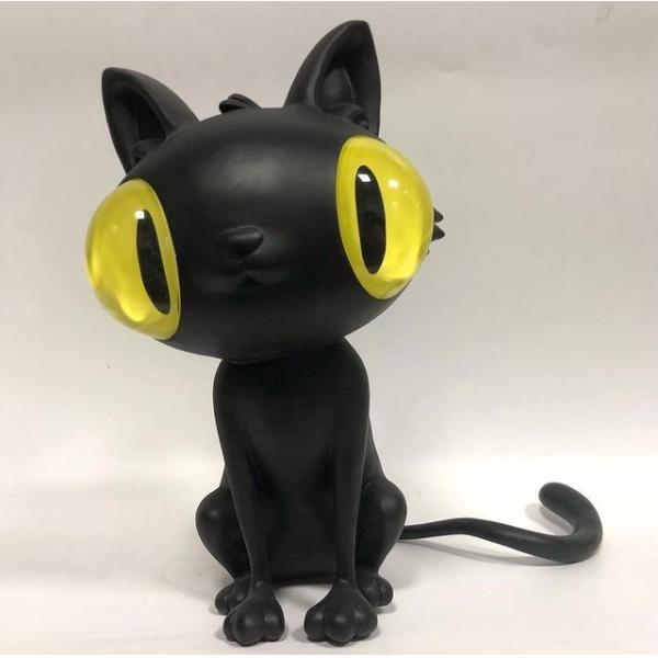 ODM Hand Carved Wooden Cat Statue Sculpture ISO9001 Certificate