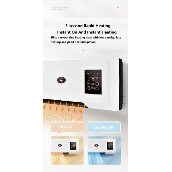 Small Size 1800W Electric Heater and Mobile Air Conditioner for Home Bathroom Bedroom