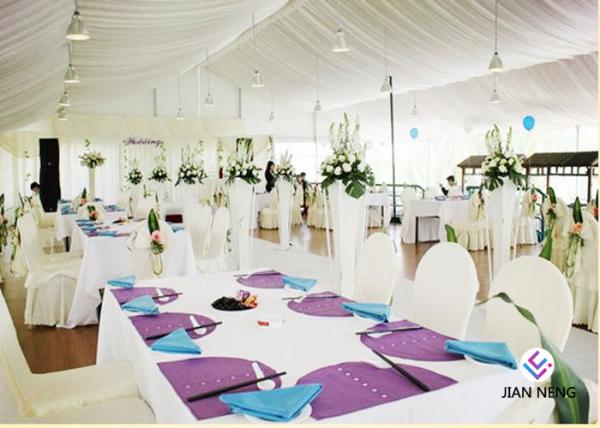 Luxury Marquee Outside Wedding Tents With Curtains Colorful Lining For Event Parties