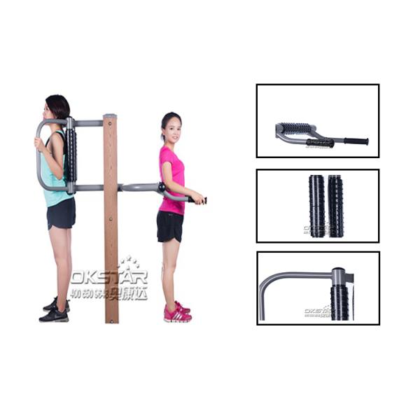 outdoor fitness equipments WPC materials body strong fitness equipment outdoor gym waist & back massager old